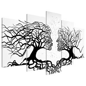 Tableau déco the Kiss of The Wind Toile - Noir / Blanc - 200 x 100 cm