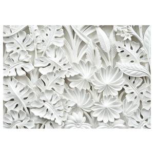 Papier peint en intissé Jardin secret Papier peint en intissé premium - Blanc - 350 x 245 cm