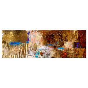 Tableau déco Golden Structure Toile - 120 x 40 cm