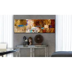 Bild Golden Structure Leinwand - 120 x 40 cm