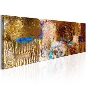 Bild Golden Structure Leinwand - 120 x 40 cm