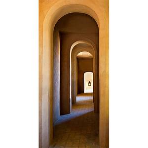 Deurbehang Old Monastery premium vlies - beige - Breedte: 100 cm