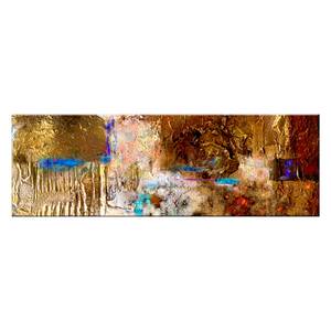 Bild Golden Structure Leinwand - 135 x 45 cm