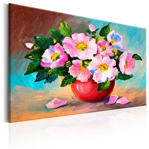 Bild Spring Bunch Leinwand - Mehrfarbig - 90 x 60 cm
