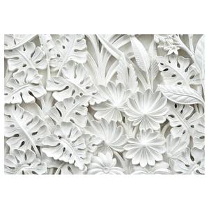 Papier peint en intissé Jardin secret Papier peint en intissé premium - Blanc - 400 x 280 cm