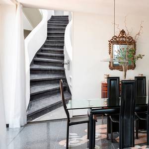 Vlies Türtapete Stairs I Premium Vlies - Weiß - Breite: 80 cm
