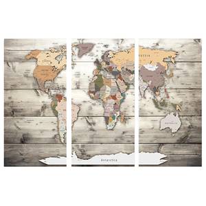 Afbeelding History of Travel kurk - bruin - 60 x 40 cm