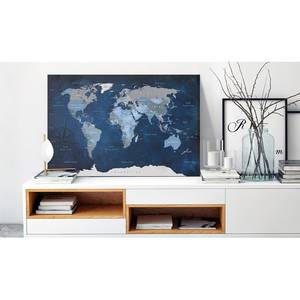 Korkbild Dark Blue World Kork - Blau - 120 x 80 cm