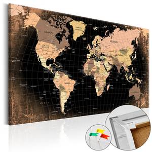 Tableau déco en liège Planet Earth Liège - marron - 120 x 80 cm