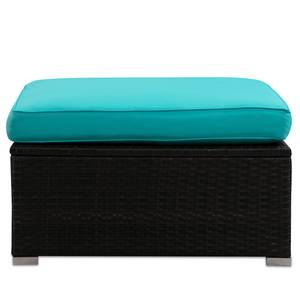 Loungeset Goobo II (5-delig) katoen/polyrotan - bruin/turquoise