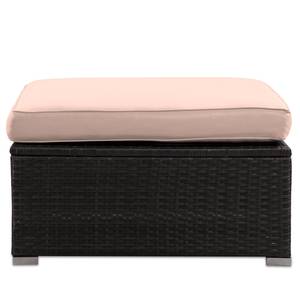 Loungeset Goobo I (5-teilig) Baumwollstoff / Polyrattan - Braun / Beige