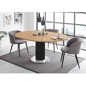 Table Binic I Imitation chêne noueux - Largeur : 110 cm - Noir