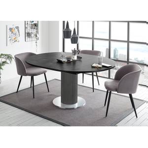 Eettafel Binic I Keramiek donker - Breedte: 110 cm - Antraciet