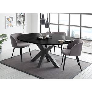 Eettafel Joze II Zwart - Breedte: 110 cm - Antraciet