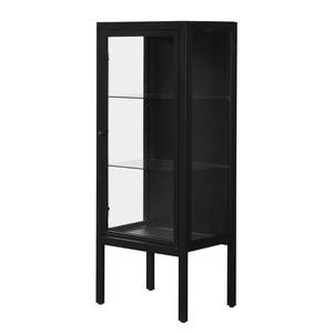 Highboard Aregno Glas / Metall - Schwarz - Breite: 55 cm