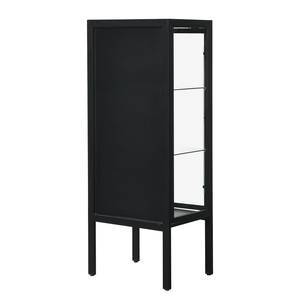 Highboard Aregno Glas / Metall - Schwarz - Breite: 55 cm