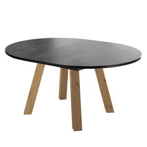 Table Bayas I Noir - Largeur : 110 cm - Chêne clair