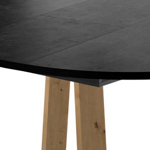 Table Bayas I Noir - Largeur : 110 cm - Chêne clair