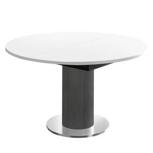 Tavolo da pranzo Binic I Bianco - Larghezza: 110 cm - Color antracite