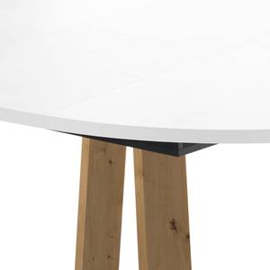 Table Bayas I Blanc - Largeur : 110 cm - Chêne clair