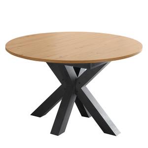 Eettafel Joze I Knoestige eikenhouten look - Breedte: 130 cm