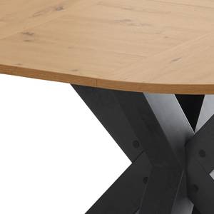 Eettafel Joze I Knoestige eikenhouten look - Breedte: 130 cm