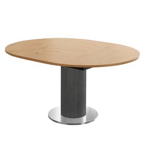 Table Binic I Imitation chêne noueux - Largeur : 130 cm - Anthracite