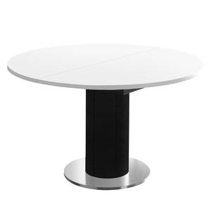 Table Binic I Blanc - Largeur : 130 cm - Noir