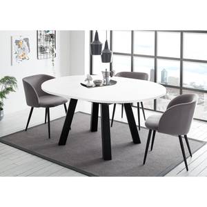 Table Bayas I Blanc - Largeur : 130 cm - Noir