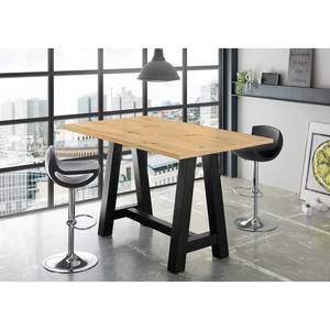 Table haute Boe I Beige - Bois manufacturé - 140 x 105 x 70 cm