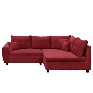 Ecksofa Holton I Microfaser Ranu: Beere - Longchair davorstehend rechts