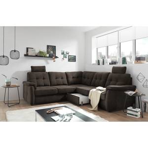 Ecksofa Lomme Microfaser - Microfaser Ranu: Steingrau - Schlaffunktion davorstehend links - Tiefe: 240 cm