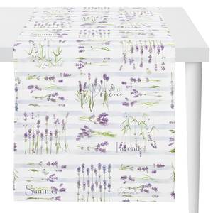 Chemin de table 7304 Coton - Violet / Vert