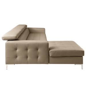 Ecksofa Much Dewchurch Echtleder - Echtleder Mabra: Taupe - Longchair davorstehend links