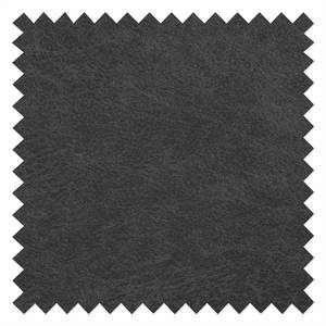 Canapé d’angle Montans Microfibre - Microfibre Yaka: Noir - Méridienne courte à droite (vue de face)