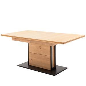 Table Locmalo (extensible) Partiellement en chêne massif - Planches de chêne Bianco / Anthracite