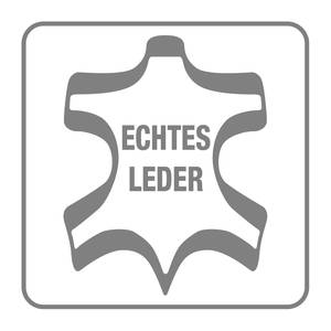 Polsterhocker Iglesia I Echtleder - Echtleder Nadra: Grau - Silber - Buche