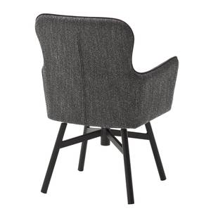 Chaises Stalewell IV (lot de 2) Microfibre et tissu structuré / Acier - Anthracite