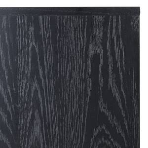 Comò CANEE 80 cm 6 cassetti Paglia di Vienna / Impiallacciatura in vero legno - Naturale / Rovere nero