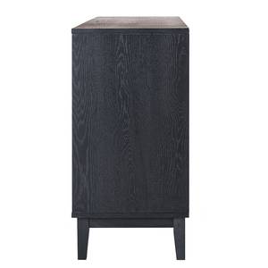 Sideboard CANEE Wiener Geflecht / Echtholzfurnier - Eiche Schwarz