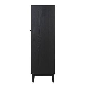 Credenza CANEE Paglia di Vienna / Impiallacciatura in vero legno - Naturale / Rovere nero