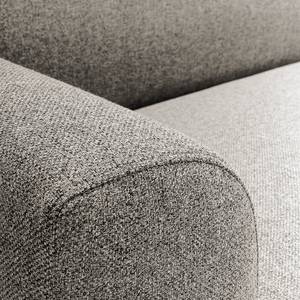 Sofa Lussant (3-Sitzer) Flachgewebe - Flachgewebe Shina: Hellgrau - Schwarz