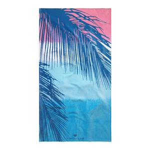 Badstoffen strandlaken Palm Leaves katoen - Aquablauw