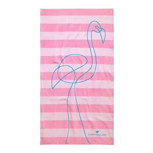 Badstoffen strandlaken Flamingo katoen - Roze