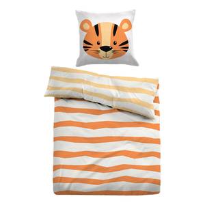 Parure de lit linon Petit tigre Linon - Orange soleil