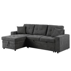 Ecksofa Luglon Webstoff - Anthrazit