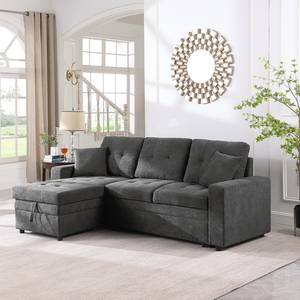 Ecksofa Luglon Webstoff - Anthrazit