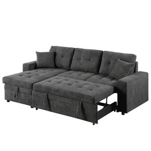 Ecksofa Luglon Webstoff - Anthrazit