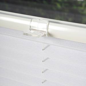Store plissé sans perçage free Polyester / Aluminium - Blanc - 85 x 130 cm