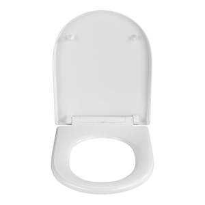 Siège de WC Exclusive Nr. 3 Duroplast / Acier inoxydable - Blanc / Argent